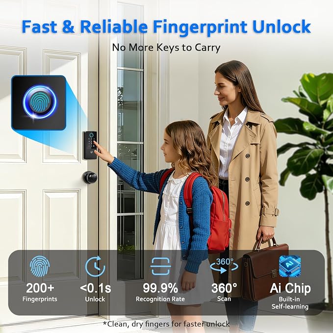 Smart Door Lock Deadbolt, Keyless Entry Door Lock - Image 3