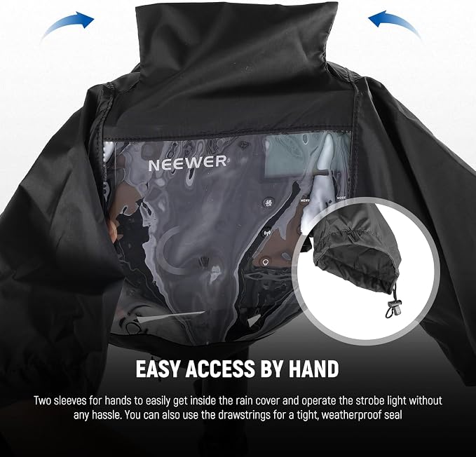 NEEWER Rain Cover for Q4 Outdoor Strobe Flash, Nylon Camera Lens Raincoat - Image 4