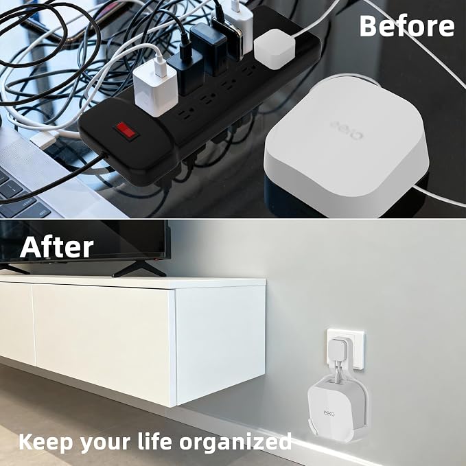 Outlet Wall Mount for eero 7, No-Drill Plug Adapter - Image 6