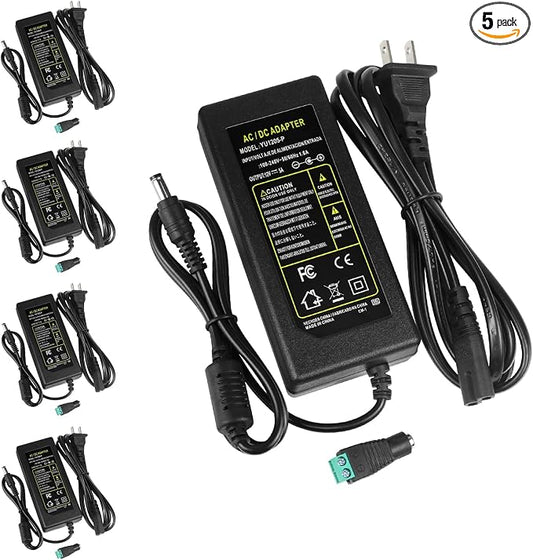 12V LED Strip Power Supply, 5A 60W Power Adapter, 12V Power Supply by YGS-TECH