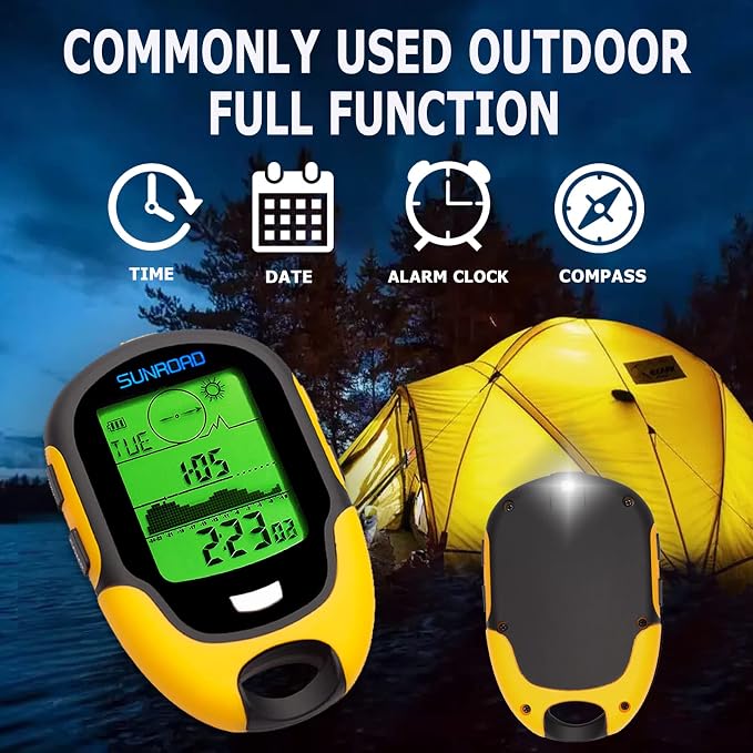 Barometer Altimeter Compass LCD Digital Thermometer Watches-Hygrometer Weather - Image 6