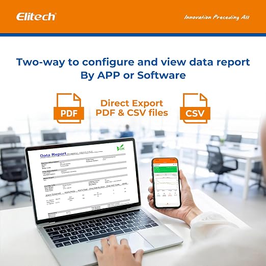 Elitech Bluetooth Data Logger FDA Standards, Temperature Humidity External Probe - Image 5