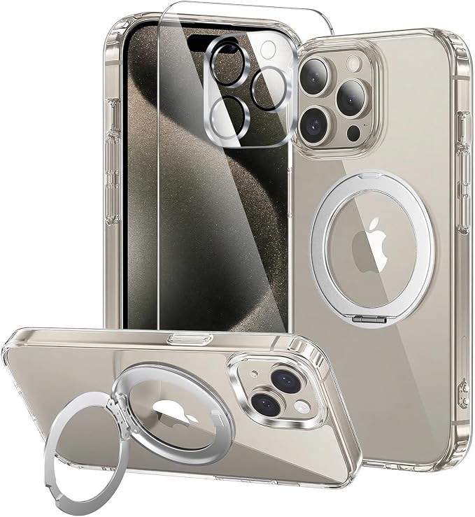 toushion 3 in 1 for iPhone 15 Pro Case Stand |Build in Kickstand, Screen by Unknown