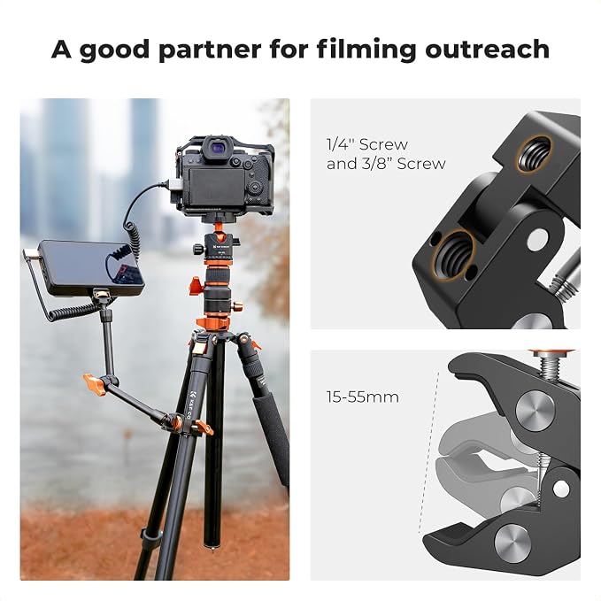 K&F CONCEPT 11" Magic Arm Clamp - Image 5