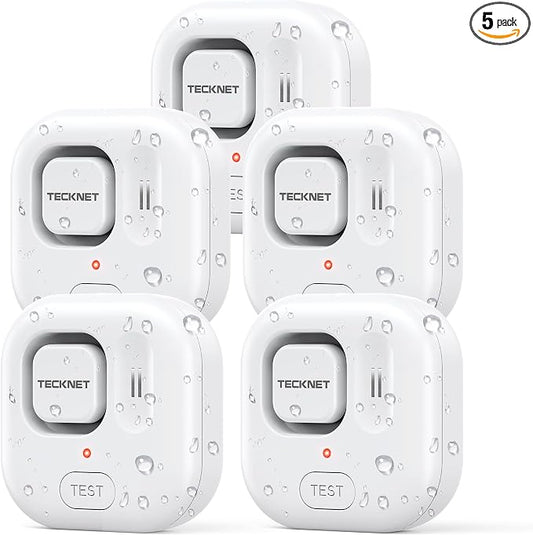 TECKNET Water Leak Detectors for Home, 120dB Water Sensor Alarm Leak Detector by Tecknet