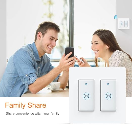 Milfra Smart Switch, Smart Light Touch Switch 2 Gang, Double Smart WiFi Light - Image 4