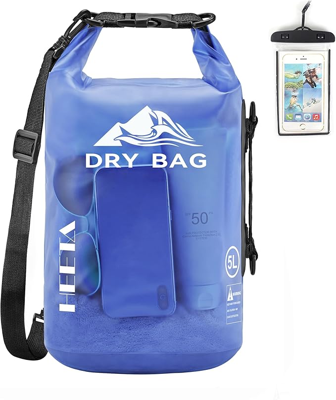 HEETA Dry Bag Waterproof for Women Men, 5L/10L/20L/30L/40L Roll Top Lightweight by HEETA