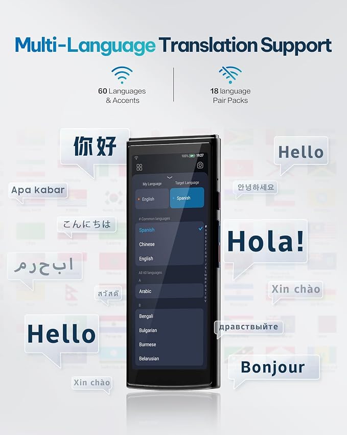 iFLYTEK AI Language Translator Device — 60 Languages, Real-Time Split-Screen & - Image 5