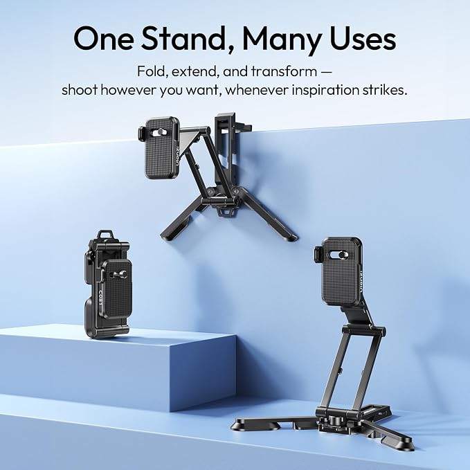 ULANZI C081 Mini Camera Tripod Stand, 4-in-1 Handheld Grip, Foldable Desktop - Image 7