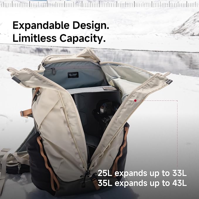 VSGO Pocket Ranger Expandable 25L-33L Photography & Outdoor Backpack – - Image 5