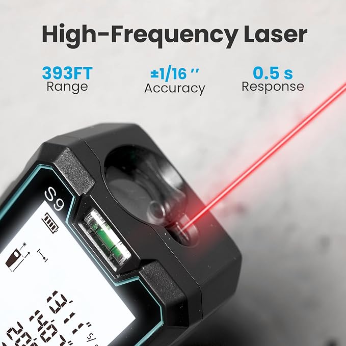 ACEGMET Laser Measure, 393ft/120m Laser Measurement Tool, Laser Measuring Tool - Image 3