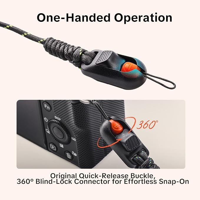 PGYTECH Camera Shoulder Strap Slim Trendy Style, Quick Release Braided Rope - Image 4
