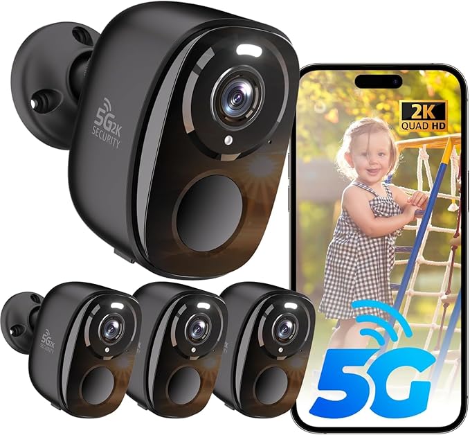 ELECCTV 5G/2.4G WiFi Security Cameras Wireless Outdoor, 2K 5G Security Camera by ELECCTVSecurity