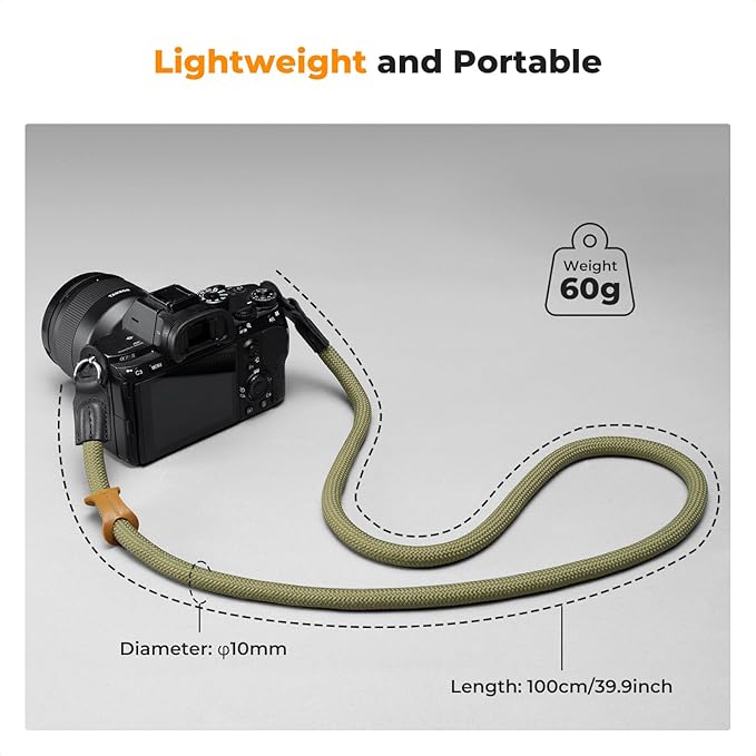 K&F CONCEPT Camera Neck Strap, 100cm Nylon Rope Camera Shoulder Strap - Image 4
