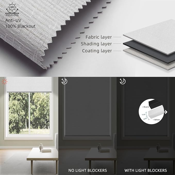SmartWings Motorized 100% Blackout Shades Blinds, Custom Size, Cordless Window - Image 5