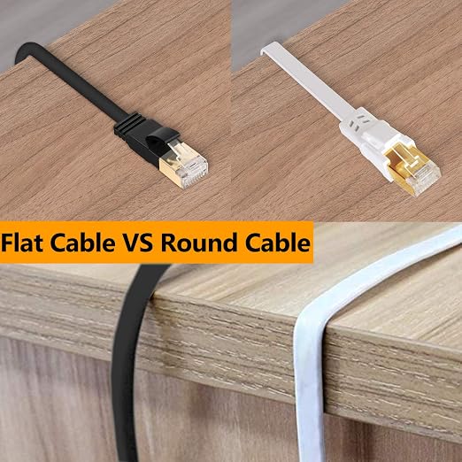 Jadaol Cat 8 Ethernet Cable 75 ft, 40Gbps 2000MHz Flat RJ45 S/FTP LAN Patch - Image 6