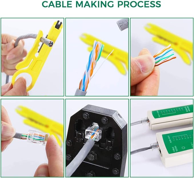 SGILE 9-in-1 Portable Crimping Tool Kit, 8P8C 6P6C 4P4C Connectors, - Image 6