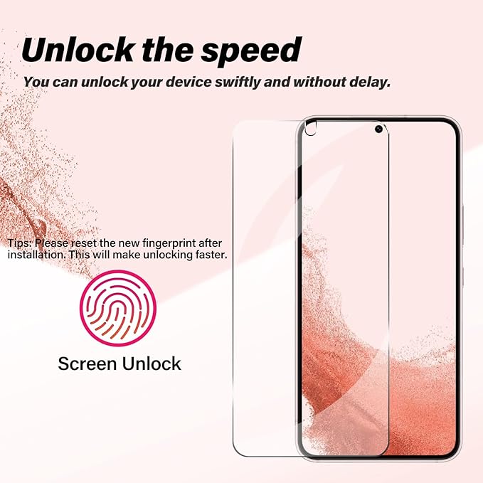Galaxy S22 Tempered Glass Screen Protector + Camera Lens Protector Clear HD - Image 3