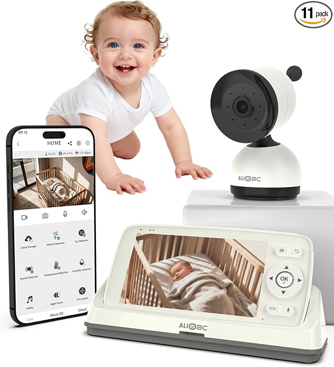 ALIOBC Baby Monitor with Camera and Audio WiFi & No-WiFi Modes AI Smart Baby by ALIOBC