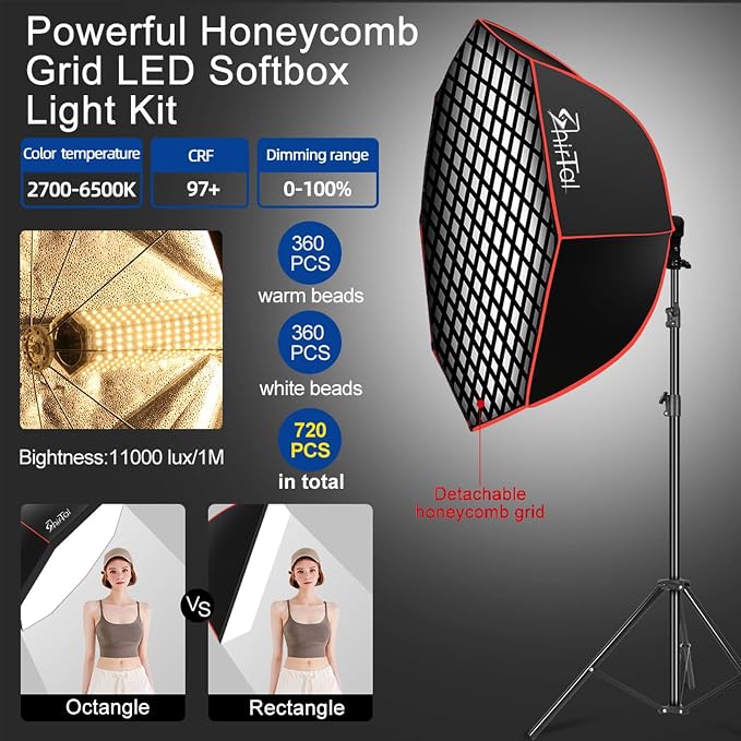 Softbox Photography Lighting Kit, Lighting - Image 2