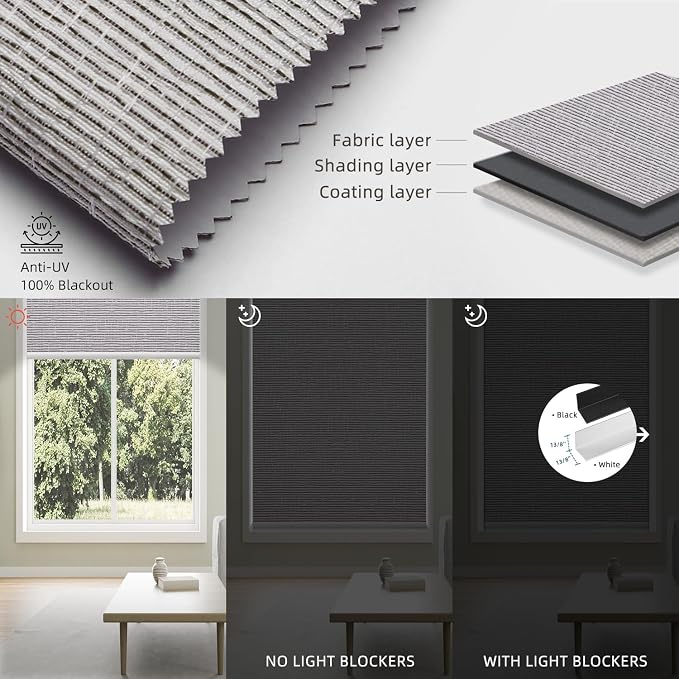 SmartWings Motorized 100% Blackout Shades Blinds, Custom Size, Cordless Window - Image 5