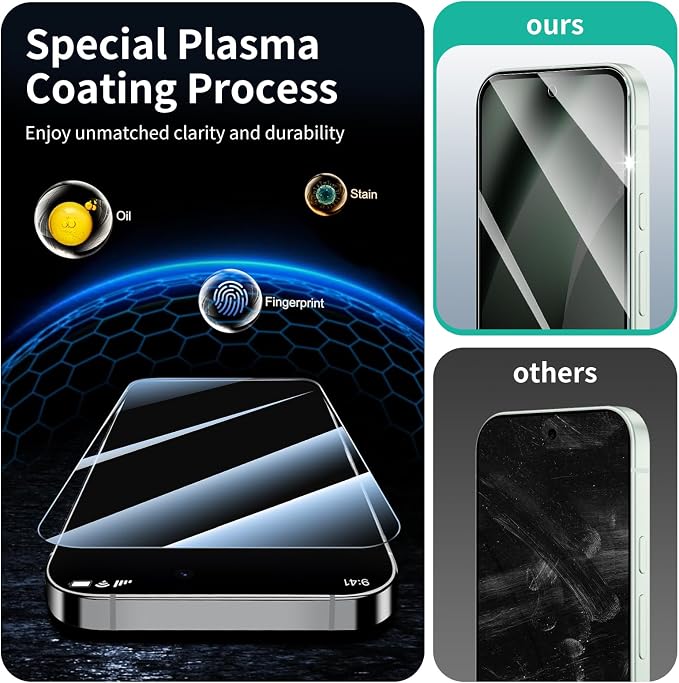 3+3-Pack, Privacy Screen Protector and Camera Lens Protector - Image 7