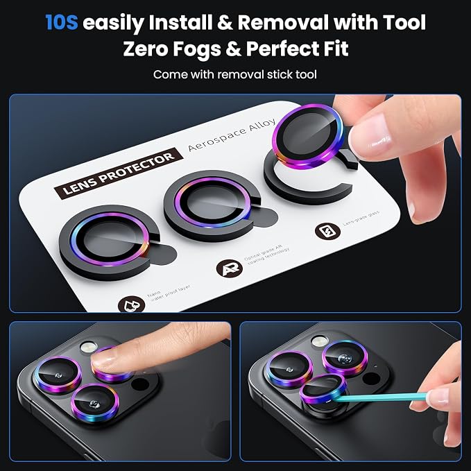 WSKEN for iPhone 16 Pro/iPhone 16 Pro Max Camera Lens Protector - Image 6