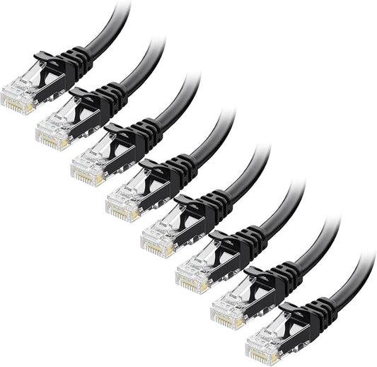 Cable Matters 1Gbps 8-Pack Snagless Short Cat 5e Ethernet Cable - 3ft by CableMatters