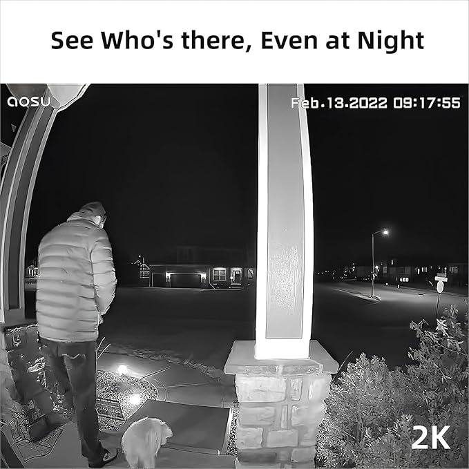 aosu Wireless Doorbell Camera, Battery-Powered Video Doorbell - Image 5