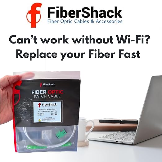Fibershack - White SC/APC Fiber Optic Internet Cable 30ft - 10M SCAPC Simplex - Image 6