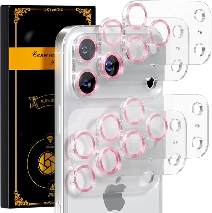 for 6 Pack iPhone 17 Pro Max Camera Lens Protector 9H Tempered Glass Camera by Beuxece