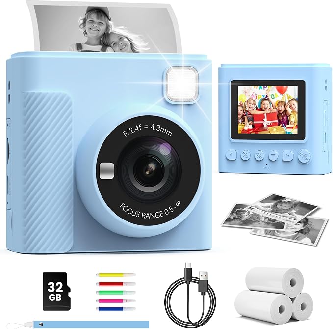 TIATUA Kids Instant Print Camera, Christmas Birthday Gifts by SpecializeinKidsCameraToys