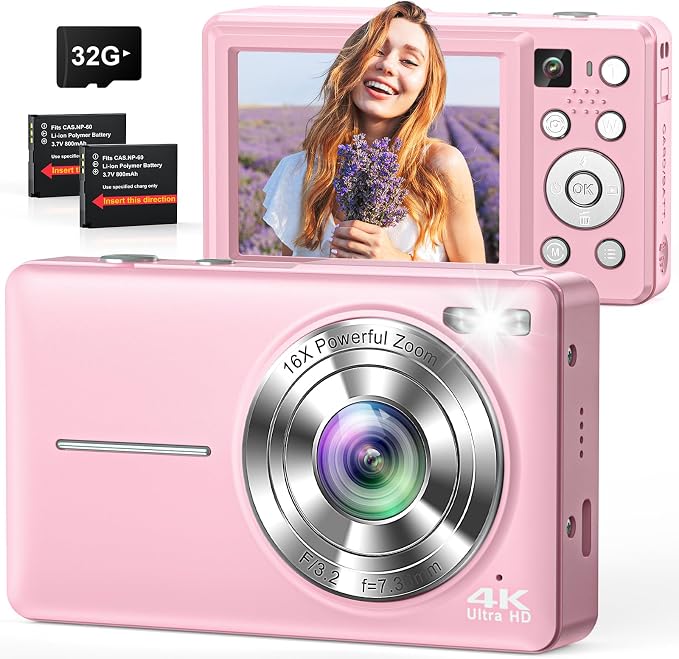Digital Camera, 4K 64MP Cameras by CAMKORY