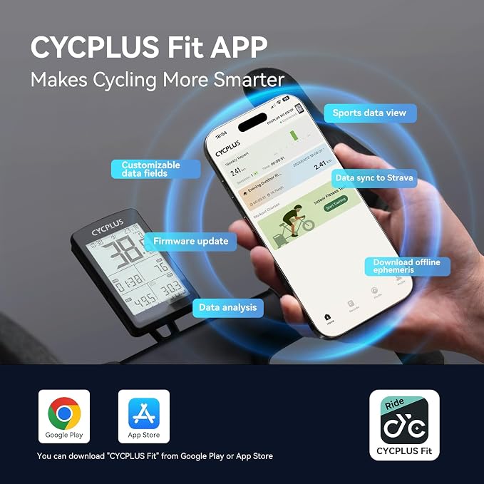CYCPLUS Bike Computer GPS Wireless, ANT+ Cycling Computer GPS - Image 7
