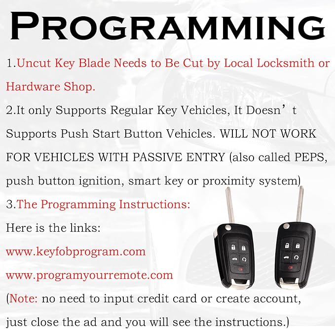 SUPALAND Key Fob Replacement Fits - Image 4
