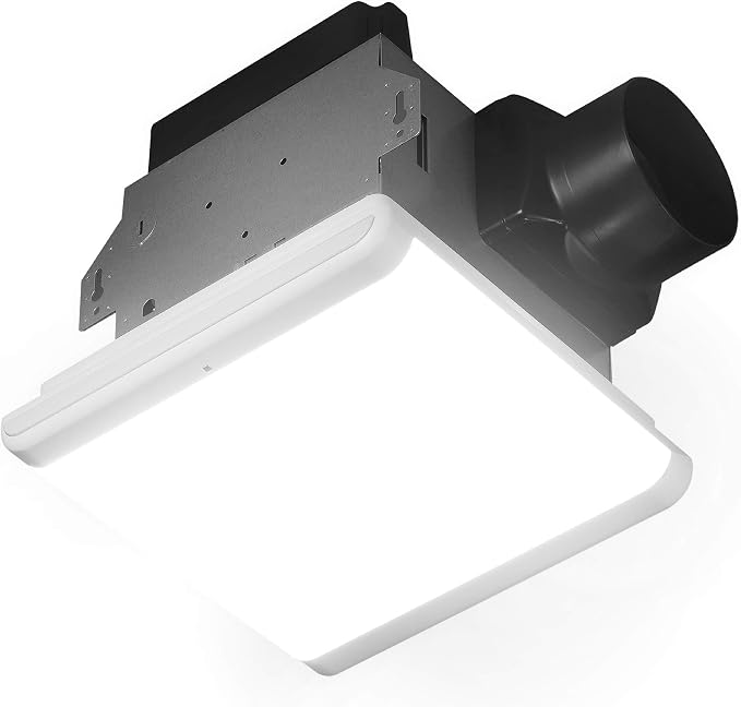 Homewerks 7146-80-MS Bathroom Fan Integrated Dimmable LED Light Humidity Sensor by HomewerksWorldwide