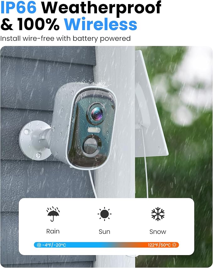 MISECU 2K Solar Camera Outdoor Wireless, WiFi Cameras - Image 7