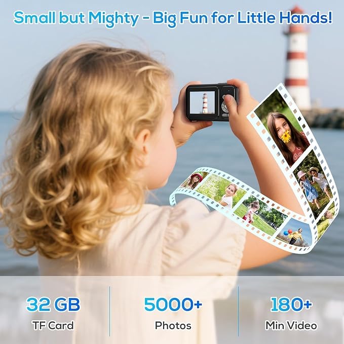 Digital Camera for Kids, 48MP FHD 1080P Point and Shoot Digital Cameras - Image 5