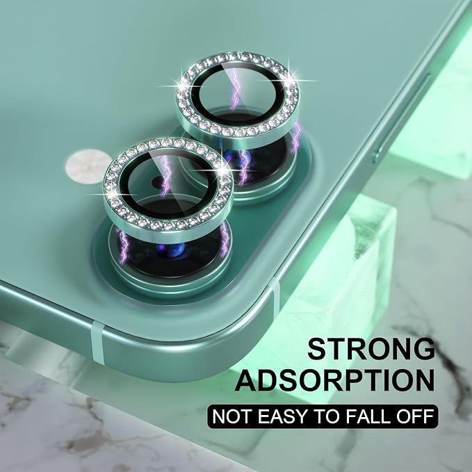 Choiche Compatible for iPhone 16 /iPhone 16 Plus Camera Lens Protector Bling - Image 6