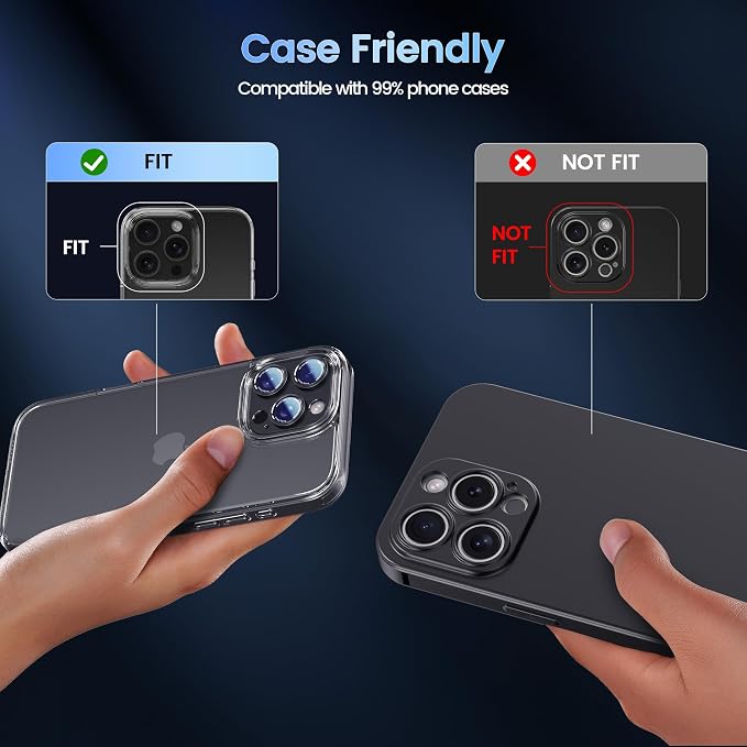 CACOE Camera Lens Protector for iPhone 14 Pro/14 Pro Max/16 Pro/16 Pro Max - Image 7