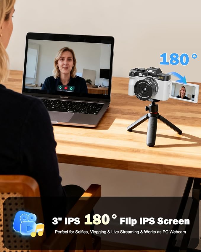 NBD 8K Digital Cameras for Photography, 64MP Camara Fotograficas, Travel - Image 5