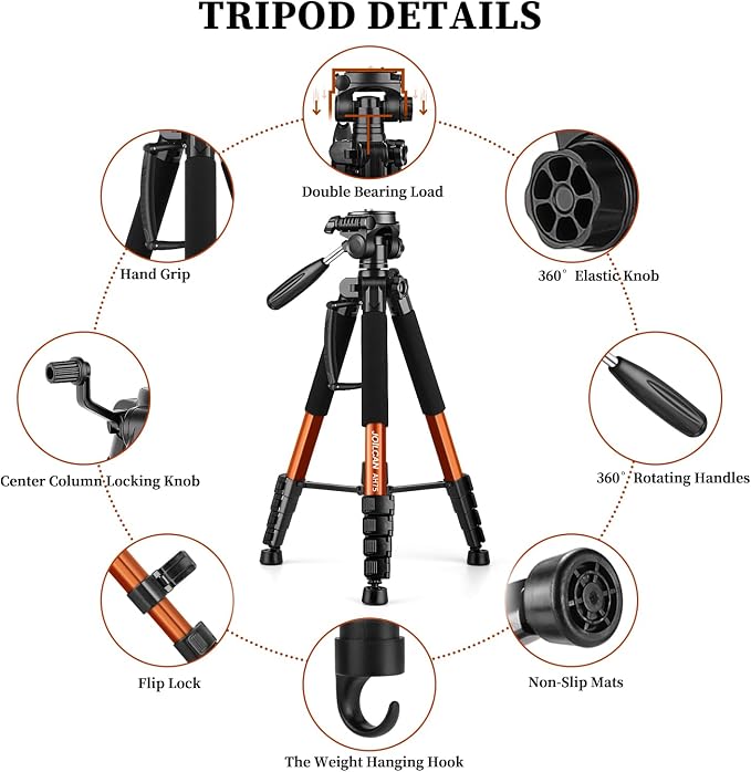 JOILCAN Tripod Camera Tripods, Heavy Duty Tall Cameras Tripod Stand, - Image 7