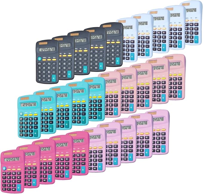 Basic Calculator Dual Power 8 Digit Desktop Calculator by BESTWYA