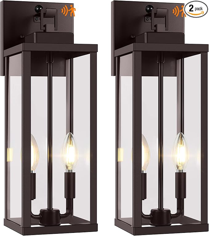 BesLowe 18” Upgraded Motion Sensor Outdoor Wall Lights, Dusk to Dawn Porch by BringYouBrightFuture