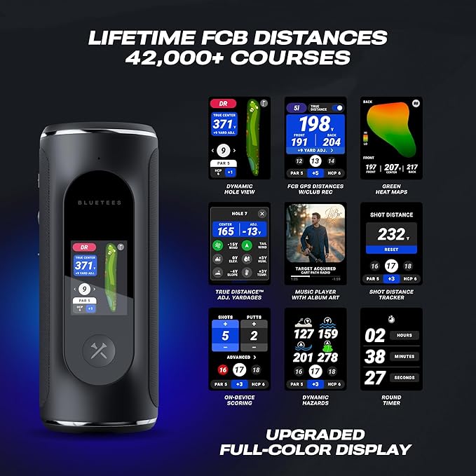 Blue Tees Golf Player Pro GPS Speaker, New 2026 Release, AI Powered Golf Speaker - Image 2