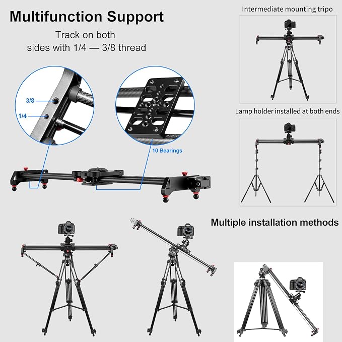 GVM Carbon Fiber Motorized Camera Slider - Image 7