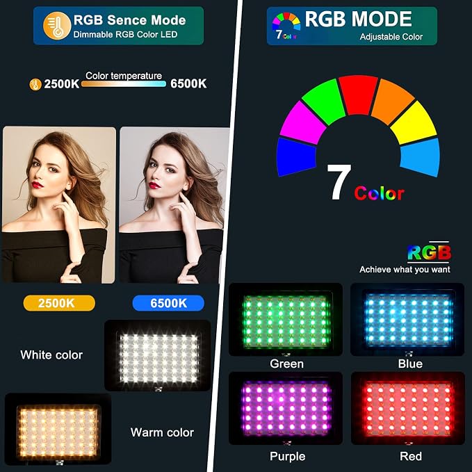 2 Packs RGB LED Video Light - Image 2