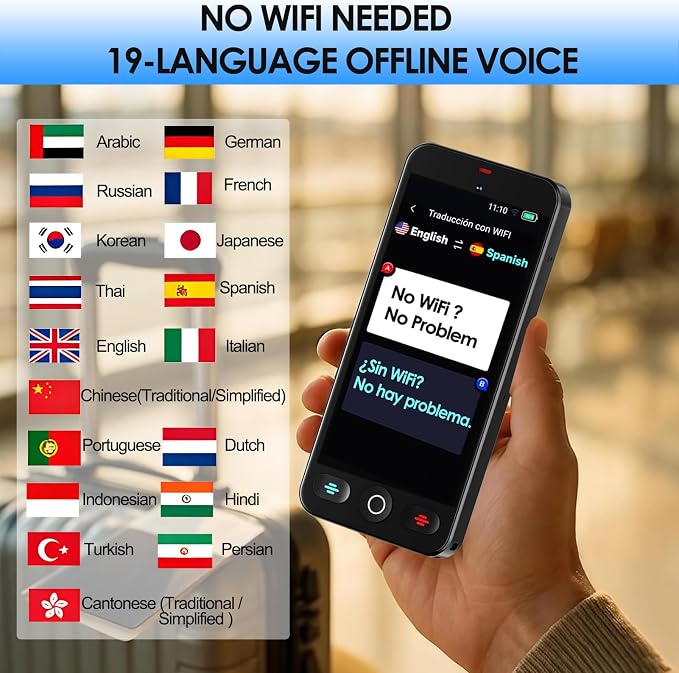 JMFONE AI Language Translator Device, No WiFi Needed, 150+ Languages Instant - Image 4