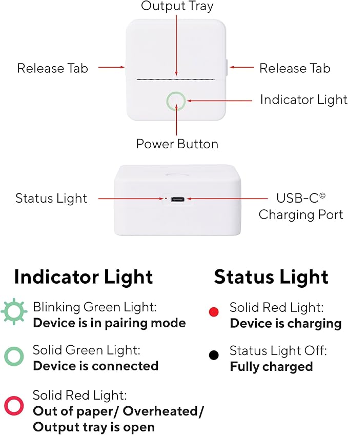 Mini Portable Thermal Printer, Monochrome Label, Receipt and Image Printer - Image 5