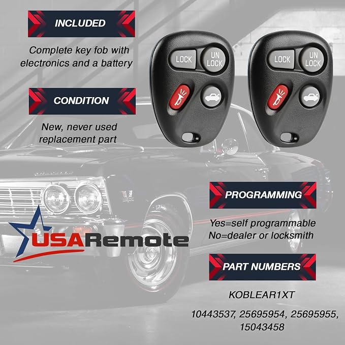 USARemote 2 Keyless Entry Remote Key Fob - Image 3